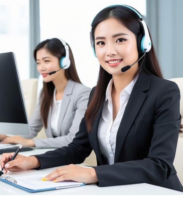 Tổng đài viên hỗ trợ đặt xe
